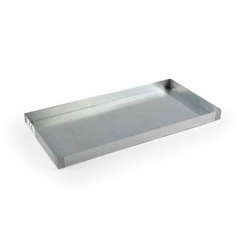 Auffangwanne für Kleingebinde, verzinkt, ohne Lochblechrost, Auffangvolumen 30l, 1200 x 470 mm