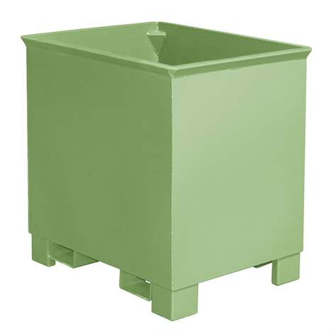 Drehbehälter, Volumen 300 l, Traglast 500 kg, LxBxH: 620x840x800 mm, Farbe Grün RAL6011 - Bauer GmbH
