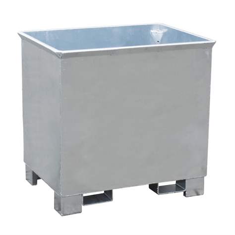Drehbehälter, Volumen 300 l, Traglast 500 kg, LxBxH: 620x840x800 mm, feuerverzinkt - Bauer GmbH
