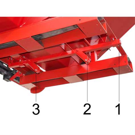 Automatische Kippbehälter, Volumen 1200 l, Traglast 1500 kg, LxBxH: 1920x1095x1125 mm, Farbe Blau RAL5012 - Bauer GmbH - Bild5