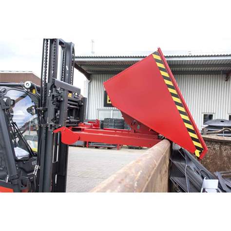 Automatische Kippbehälter, Volumen 1200 l, Traglast 1500 kg, LxBxH: 1920x1095x1125 mm, Farbe Blau RAL5012 - Bauer GmbH - Bild6