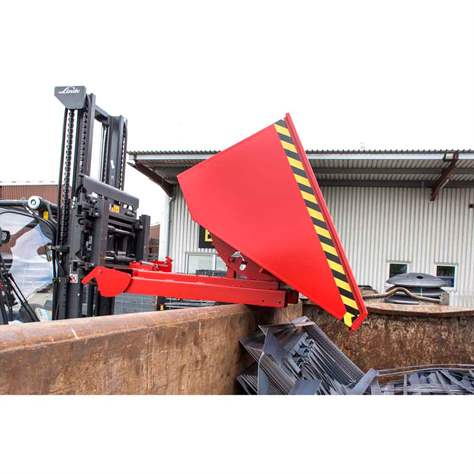 Automatische Kippbehälter, Volumen 1200 l, Traglast 1500 kg, LxBxH: 1920x1095x1125 mm, Farbe Blau RAL5012 - Bauer GmbH - Bild7