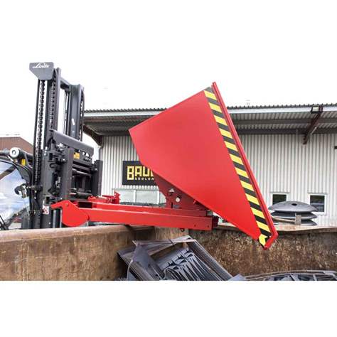 Automatische Kippbehälter, Volumen 1200 l, Traglast 1500 kg, LxBxH: 1920x1095x1125 mm, Farbe Blau RAL5012 - Bauer GmbH - Bild8