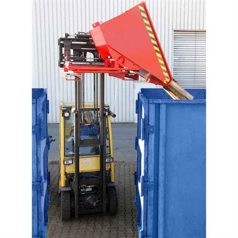 Der Kippbehälter mit 3-seitiger Kippfunktion, Volumen 300 l, Traglast 750 kg, LxBxH: 1460x1010x890 mm, Farbe Grün RAL6011 - Bauer GmbH - Bild2