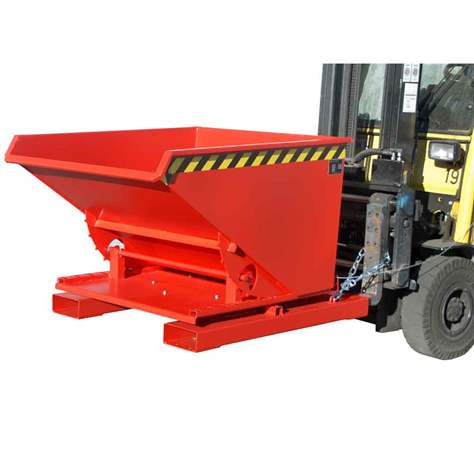 Der Kippbehälter mit 3-seitiger Kippfunktion, Volumen 300 l, Traglast 750 kg, LxBxH: 1460x1010x890 mm, Farbe Grün RAL6011 - Bauer GmbH - Bild4