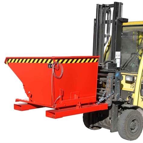 Der Kippbehälter mit 3-seitiger Kippfunktion, Volumen 300 l, Traglast 750 kg, LxBxH: 1460x1010x890 mm, Farbe Grün RAL6011 - Bauer GmbH - Bild5