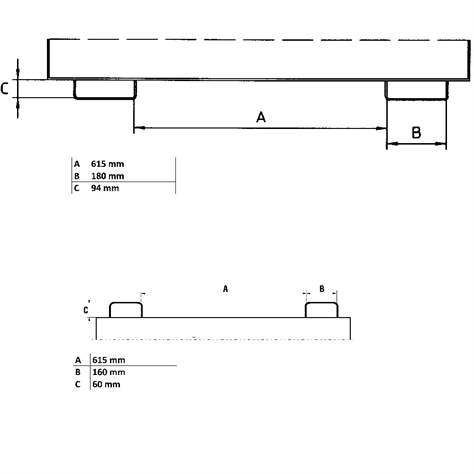 Konischer Stahl-Behälter, stapelbar, Volumen 1000 l, LxBxH: 1040x1200x1215 mm, Farbe Rot RAL3000 - Bauer GmbH - Bild6