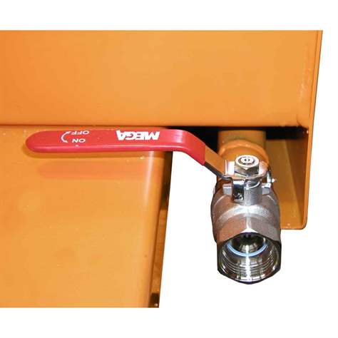 Nízký výklopný přepravník se sítkem, výpustný kohout, objem 230 l, nosnost 750 kg, d x š x v: 1385x680x450 mm, žárově zinkovaná - Bauer GmbH - obrázek5