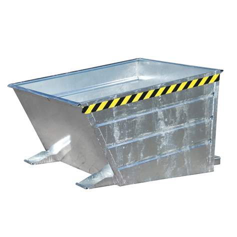 Der Kippbehälter mit niedriger Schüttkante, Volumen 500 l, LxBxH: 1375x800x730 mm, verzinkt - Bauer GmbH