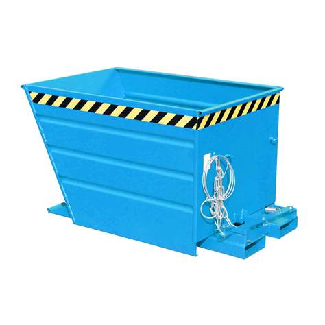 Der Kippbehälter, Volumen 550 l, LxBxH: 1370x800x730 mm, Farbe Blau RAL5012 - Bauer GmbH