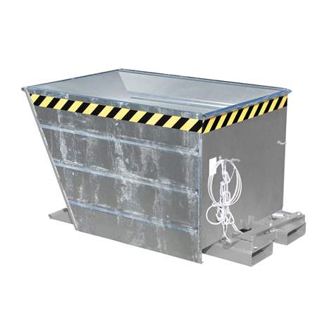 Container basculant, volum 550 l, lxLxH: 1370x800x730 mm, galvanizat - Bauer GmbH