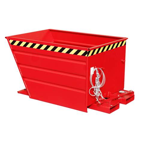 Container basculant, volum 700 l, lxLxH: 1440x800x890 mm, roșu RAL3000 - Bauer GmbH
