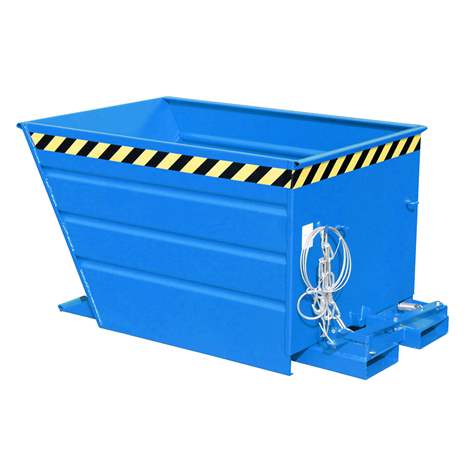 Container basculant, volum 700 l, lxLxH: 1440x800x890 mm, albastru RAL5012 - Bauer GmbH