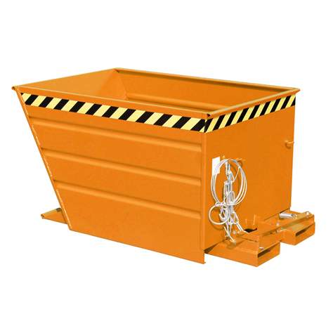 Container basculant, volum 700 l, lxLxH: 1440x800x890 mm, orange RAL2000 - Bauer GmbH