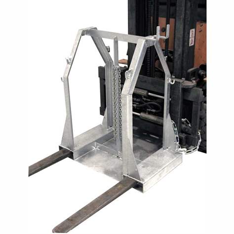 Stahlflaschen-Palette, max. 4 x Ø 250 mm, Tragfähigkeit 350 kg, LxBxH: 500x860x1080 mm, feuerverzinkt - Bauer GmbH - Bild2