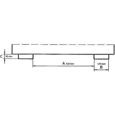 Stahlflaschen-Palette, max. 4 x Ø 250 mm, Tragfähigkeit 350 kg, LxBxH: 500x860x1080 mm, feuerverzinkt - Bauer GmbH - Bild4