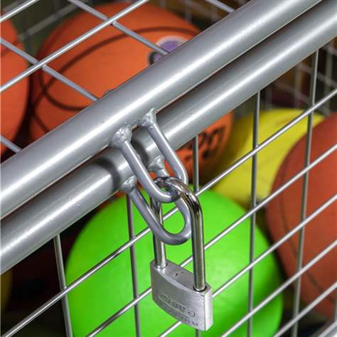 Drátěný vozík s víkem, nosnost 150 kg, d x š x v: 1180x662x858 mm, lakovaný šedý - Konga Mekaniska Verkstad AB - obrázek4