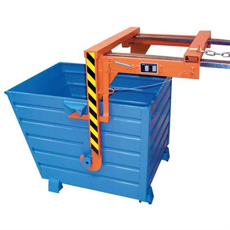 Container basculant, stivuibil, volum 900 l, cap. port. 2000 kg, LxlxH: 1200x1000x900 mm, verde RAL6011 - Bauer GmbH - imagine3