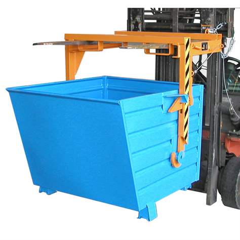 Container basculant, stivuibil, volum 1500 l, cap. port. 2000 kg, LxlxH: 1200x1500x1000 mm, galvanizat - Bauer GmbH - imagine5