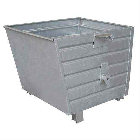 Container basculant, stivuibil, volum 1500 l, cap. port. 2000 kg, LxlxH: 1200x1500x1000 mm, galvanizat - Bauer GmbH - imagine6