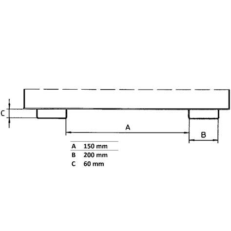Der Kippbehälter, Volumen 550 l, LxBxH: 1370x800x730 mm, Farbe Blau RAL5012 - Bauer GmbH - Bild4