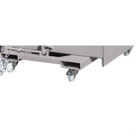 Radausstattung für Mini-Kippbehälter, aus Polyamid, Ø 100 mm, 2 Lenk- und 2 Bockrollen, Bauhöhe 125 mm - Bauer GmbH - Bild2