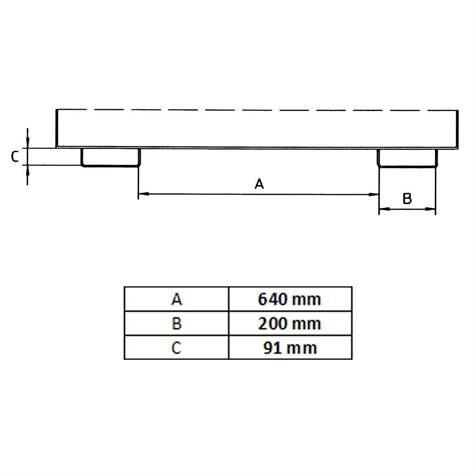 Automatische Kippbehälter, Volumen 1200 l, Traglast 1500 kg, LxBxH: 1920x1095x1125 mm, Farbe Blau RAL5012 - Bauer GmbH - Bild10