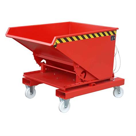 Der Kippbehälter mit 3-seitiger Kippfunktion, Volumen 300 l, Traglast 750 kg, LxBxH: 1460x1010x890 mm, Farbe Grün RAL6011 - Bauer GmbH - Bild9