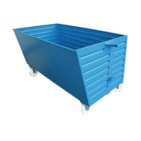 Container basculant, stivuibil, volum 900 l, cap. port. 2000 kg, LxlxH: 1200x1000x900 mm, verde RAL6011 - Bauer GmbH - imagine6