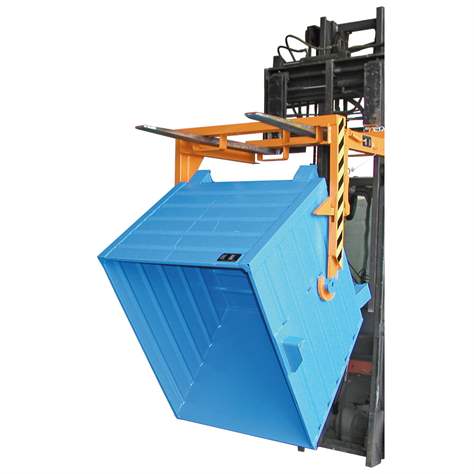 Container basculant, stivuibil, volum 900 l, cap. port. 2000 kg, LxlxH: 1200x1000x900 mm, verde RAL6011 - Bauer GmbH - imagine7