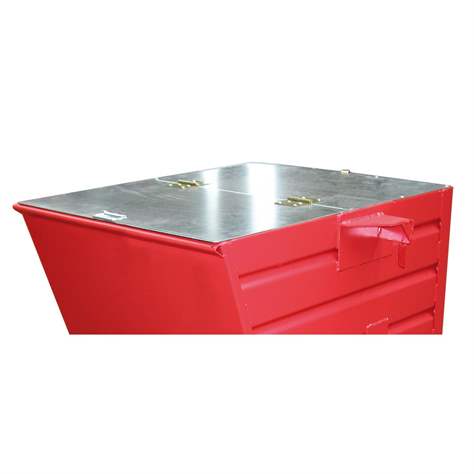 Capac galvanizat cu două părți pentru container 1500 l, poate fi deschis doar dintr-o parte - Bauer GmbH