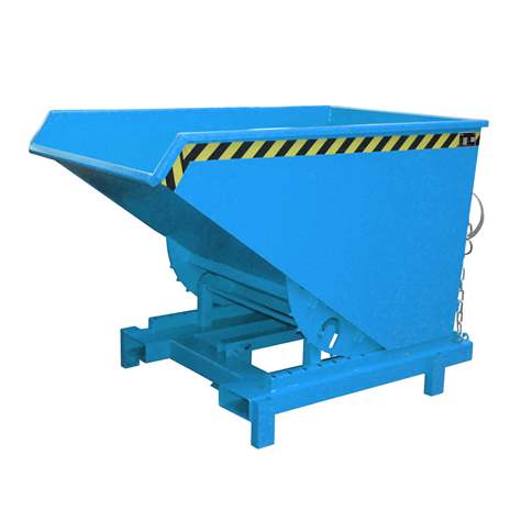 Schwerlast-Kipper, Inhalt 900 l, Traglast 4000 kg, LxBxH: 1310x1580x970 mm, Farbe blau RAL5012 - Bauer GmbH