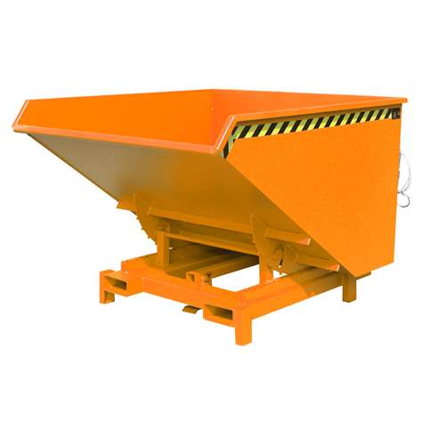 Schwerlast-Kipper, Inhalt 2100 l, Traglast 4000 kg, LxBxH:1755x1880x1230 mm, Farbe orange RAL2000 - Bauer GmbH