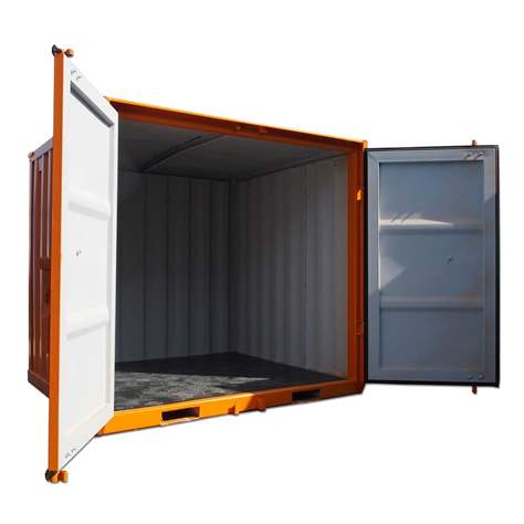 Lagercontainer, LxBxH: 1980x1950x1910 mm, Holzboden, Außenfarbe Grün RAL6029 - Bild2