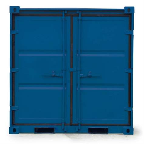 Lagercontainer, LxBxH: 2438x2200x2260 mm, Stahlboden, Außenfarbe Blau RAL5010 - Bild2