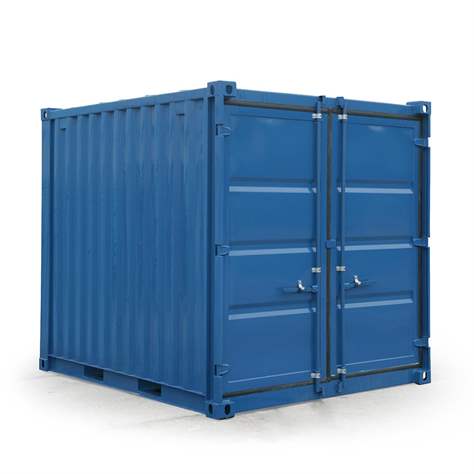 Lagercontainer, LxBxH: 2991x2438x2591 mm, Stahlboden, Außenfarbe Blau RAL5010