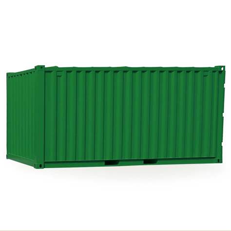 Lagercontainer, LxBxH: 4550x2200x2260 mm, Holzboden, Außenfarbe Grün RAL6029