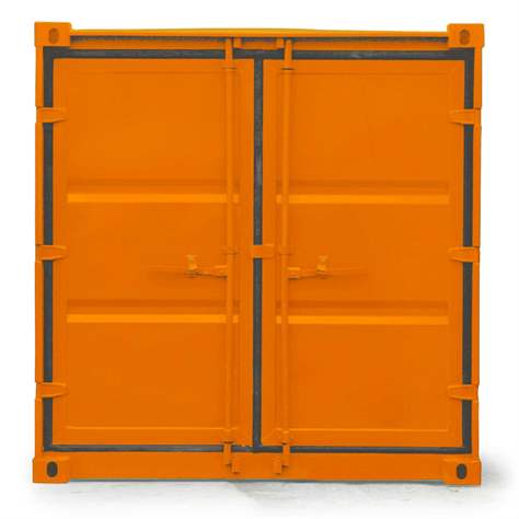 Lagercontainer, LxBxH: 4550x2200x2260 mm, Holzboden, Außenfarbe Orange RAL2011 - Bild2