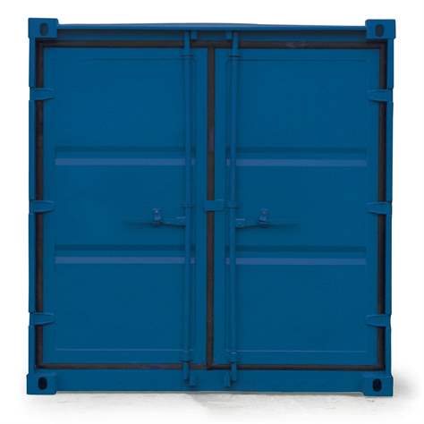 Lagercontainer, LxBxH: 4550x2200x2260 mm, Stahlboden, Außenfarbe Blau RAL5010 - Bild2