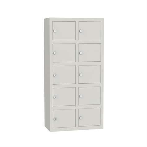 Dulap metalic întărit cu compartimente pentru bunuri mici, sudat, 2x5 compartimente, HxLxl: 780x390x200 mm, gri RAL7035 - Malow - imagine2