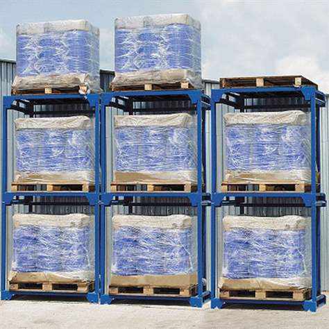 Cadru stivuibil portabil depozitare paleți tip celulă de depozitare stivuibilă pentru 1 palet, HxLxl: 700 x 1500 x 875 mm, cap. port. 1500 kg