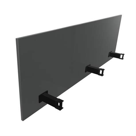 SQart Trennwand für Schreibtisch, farbe dunkelgrau, l x h: 1600 mm x 380 mm - Nowy Styl Group