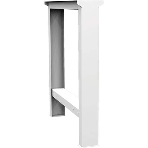 Noha stolu, z ocelového profilu tl. 2 mm, výška 810 mm, včetně spojovacího materiálu, barva šedá RAL7035 - Kovos Verneřice