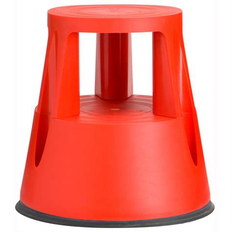 Rollhocker aus Kunststoff, Traglast 150 kg, Farbe rot - TWINCO Solution ApS