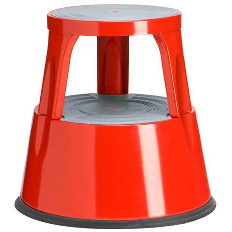 Rollhocker aus Stahlblech, Traglast 150 kg, Farbe rot - TWINCO Solution ApS