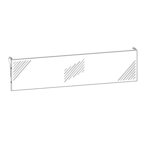 Perforierte Rückwand STEEL, Lichtgrau, 1446x330 mm - Malow