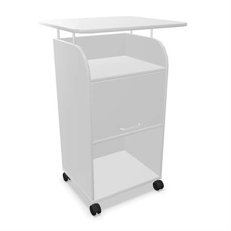 Caddy-Schrank fahrbar mit Arbeitsplatte 708 x 630 mm, Farbe Lichtgrau, H: 1135 mm - Nowy Styl Group