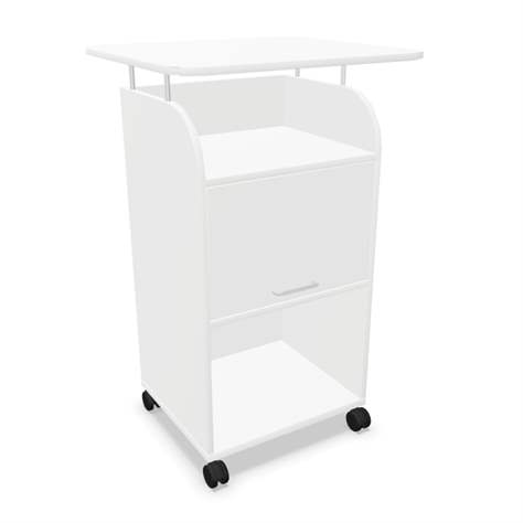 Caddy-Schrank fahrbar mit Arbeitsplatte 708 x 630 mm, Farbe weiß, H: 1135 mm - Nowy Styl Group