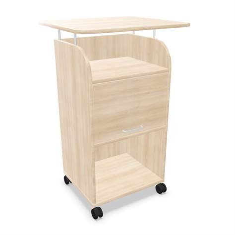 Caddy-Schrank fahrbar mit Arbeitsplatte 708 x 630 mm, Farbe Akazie, H: 1135 mm - Nowy Styl Group