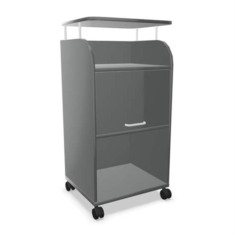 Caddy-Schrank fahrbar mit Arbeitsplatte 560 x 470 mm, Farbe Dunkelgrau, H: 1135 mm - Nowy Styl Group